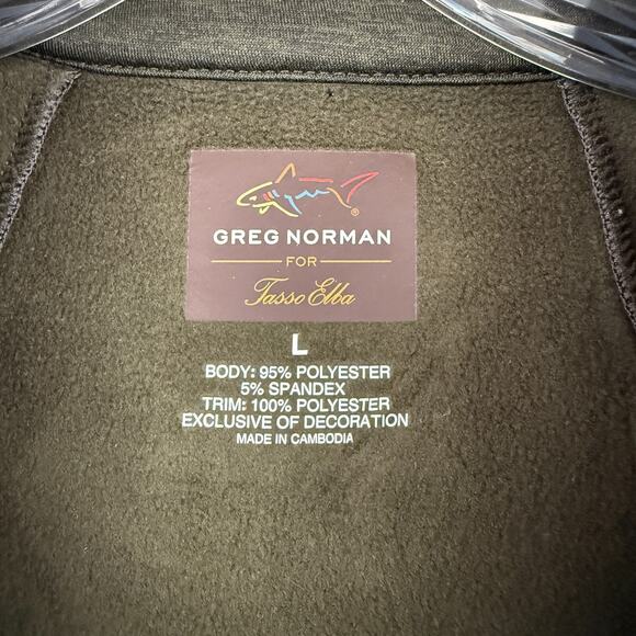 Greg Norman Jacket Mens L Green Black Tasso Elba Hydrotech Golf Outdoor Gorpcore - Picture 3 of 14